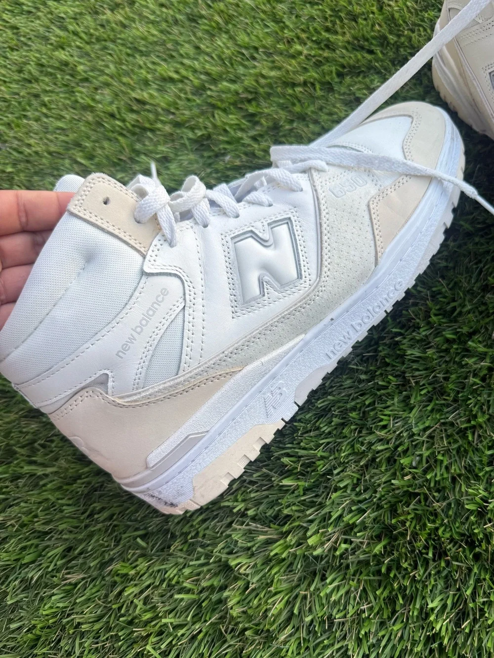 New Balance 650 White Cream High Top Sneakers Men’s Size 12 BB650RP